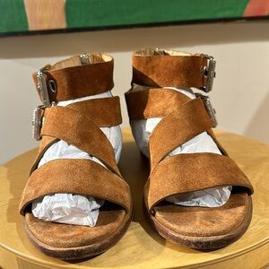 Rag & Bone Suede Gladiator Sandal — Camel Brown/ Size 37